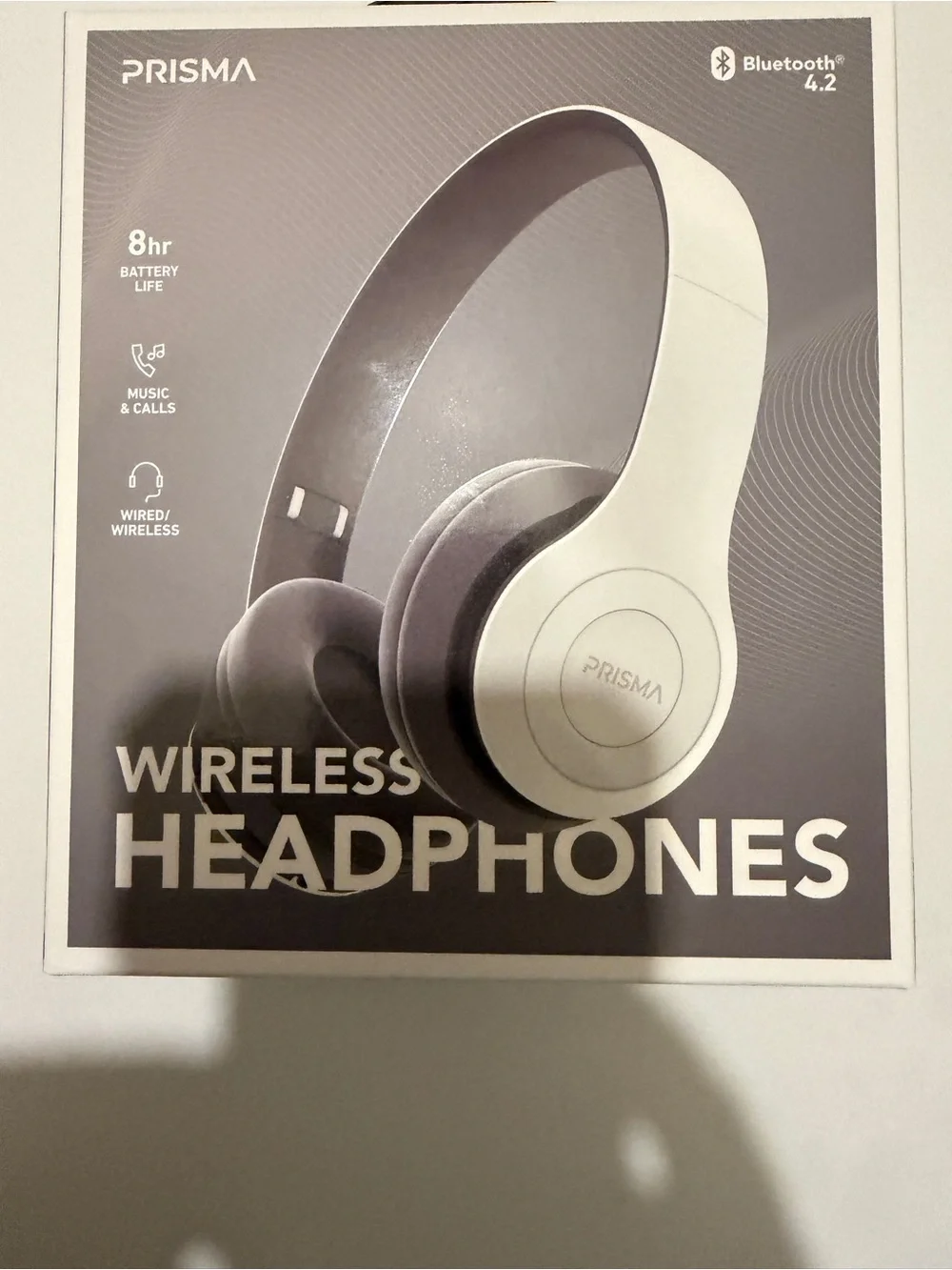 PRISM Wireless Headphones in White and Gray